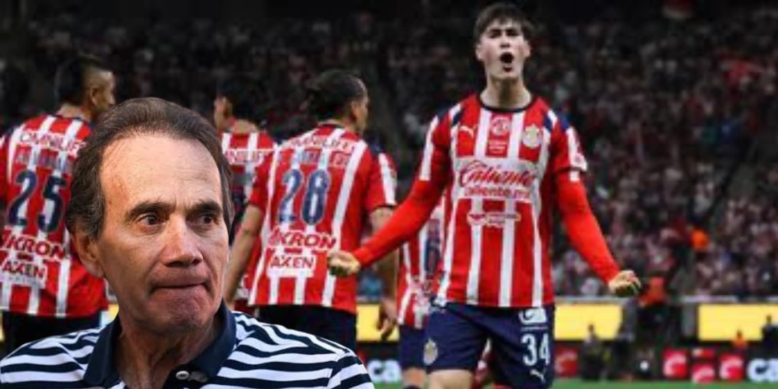 Fernando Quirarte junto a los jugadores de Chivas/ FOTO MEDIOTIEMPO