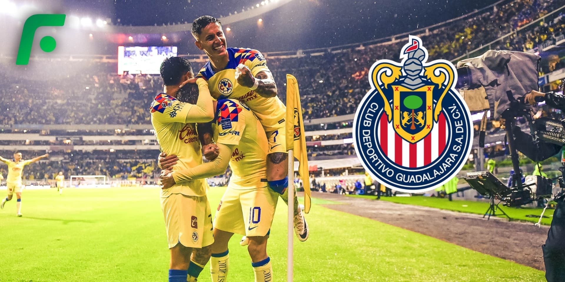 Festejo de los jugadores del América (Fuente: MEXSPORT)