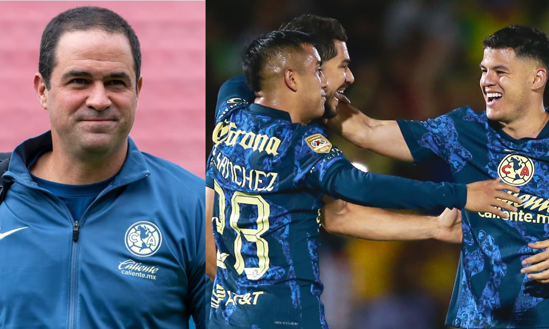 Festejo del primer gol del América ante Juárez (Fuente: Club América)