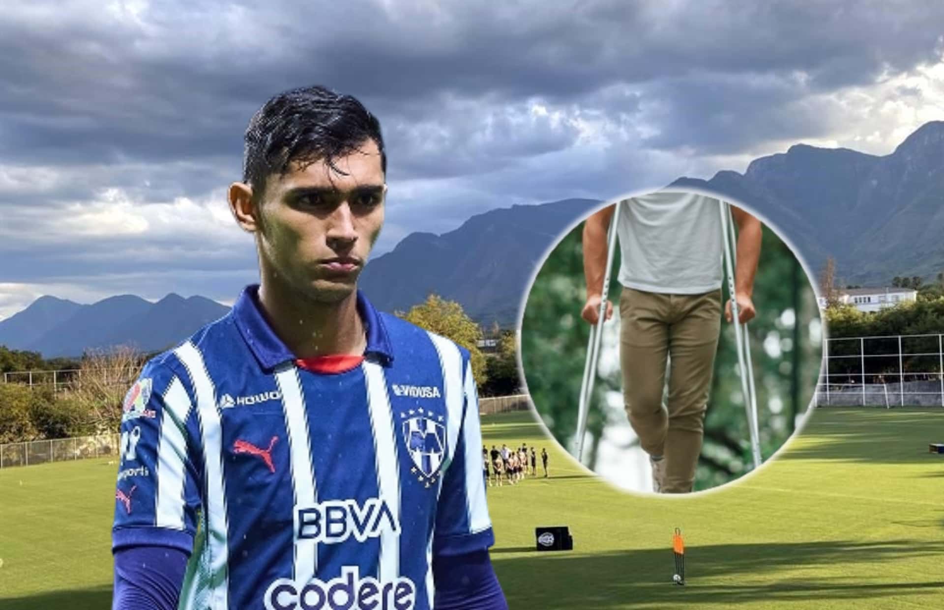 Fidel Ambriz y hombre en muletas/Foto Reforma.