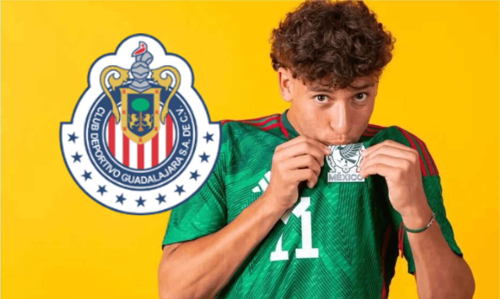 Fidel Barajas besa el escudo de la selección de México (Fuente: Vanguardia)
