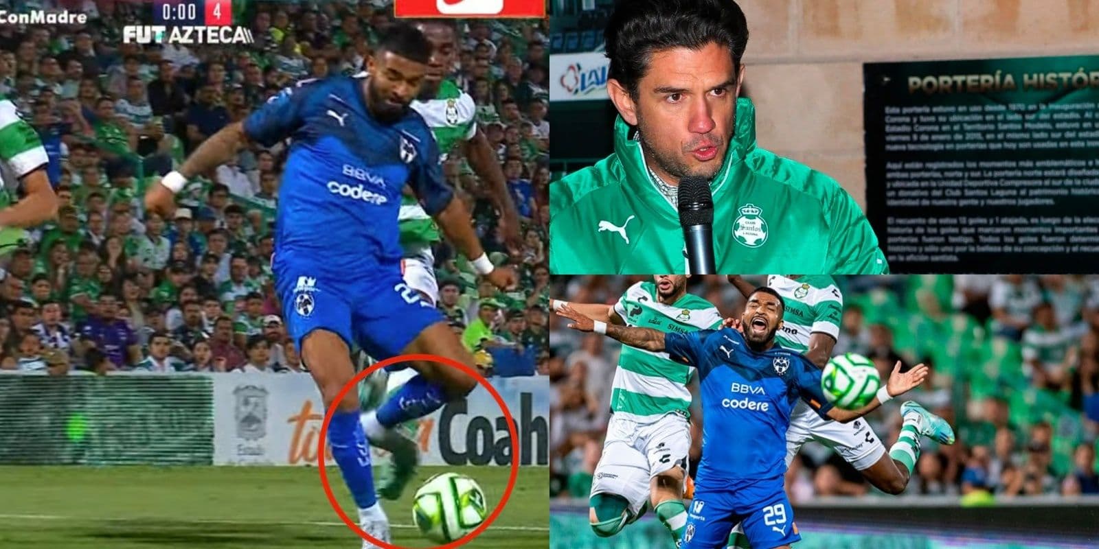 Filtran imagen que deja en claro cómo perjudican a Rayados por su penal no pitado ante Santos Laguna