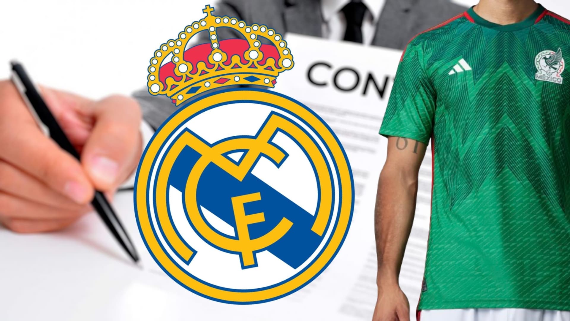 Firma de contrato con el Real Madrid / Foto: Defensa Central