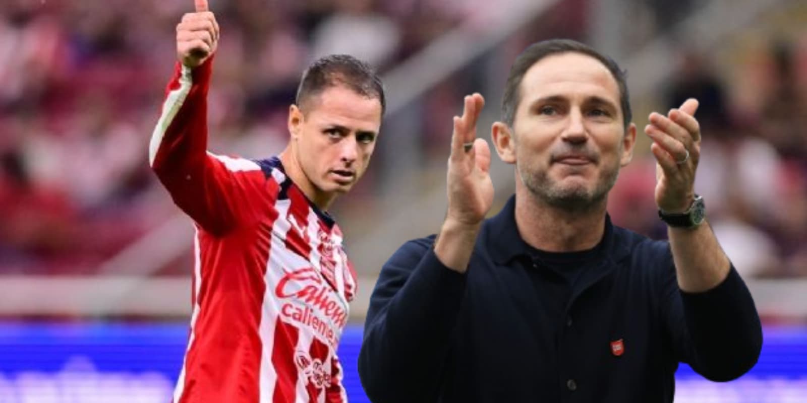 Frank Lampard junto a Javier Hernández / FOTO GETTY IMAGES