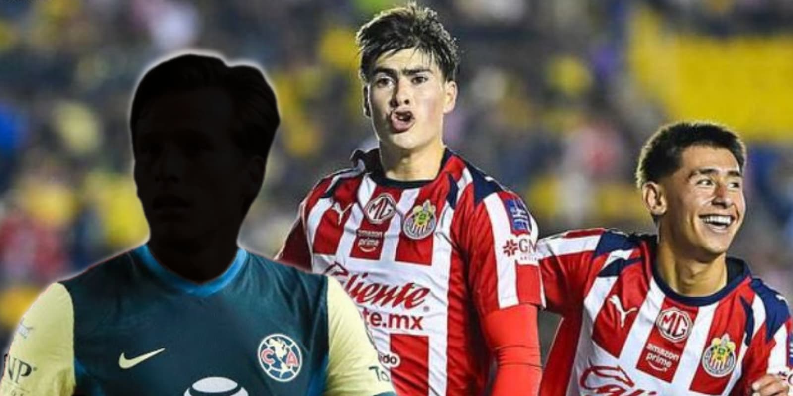 Futbolista incógnito del América junto a futbolistas de Chivas / FOTO MARCA