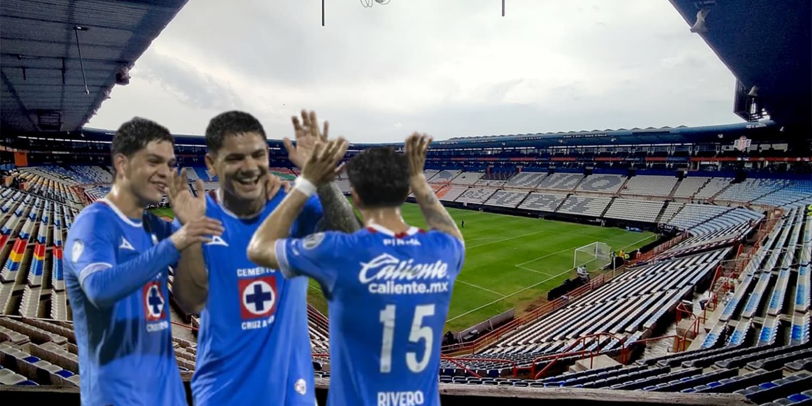 Futbolistas de Cruz Azul en el Estadio del Pachuca / FOTO CONCACAF