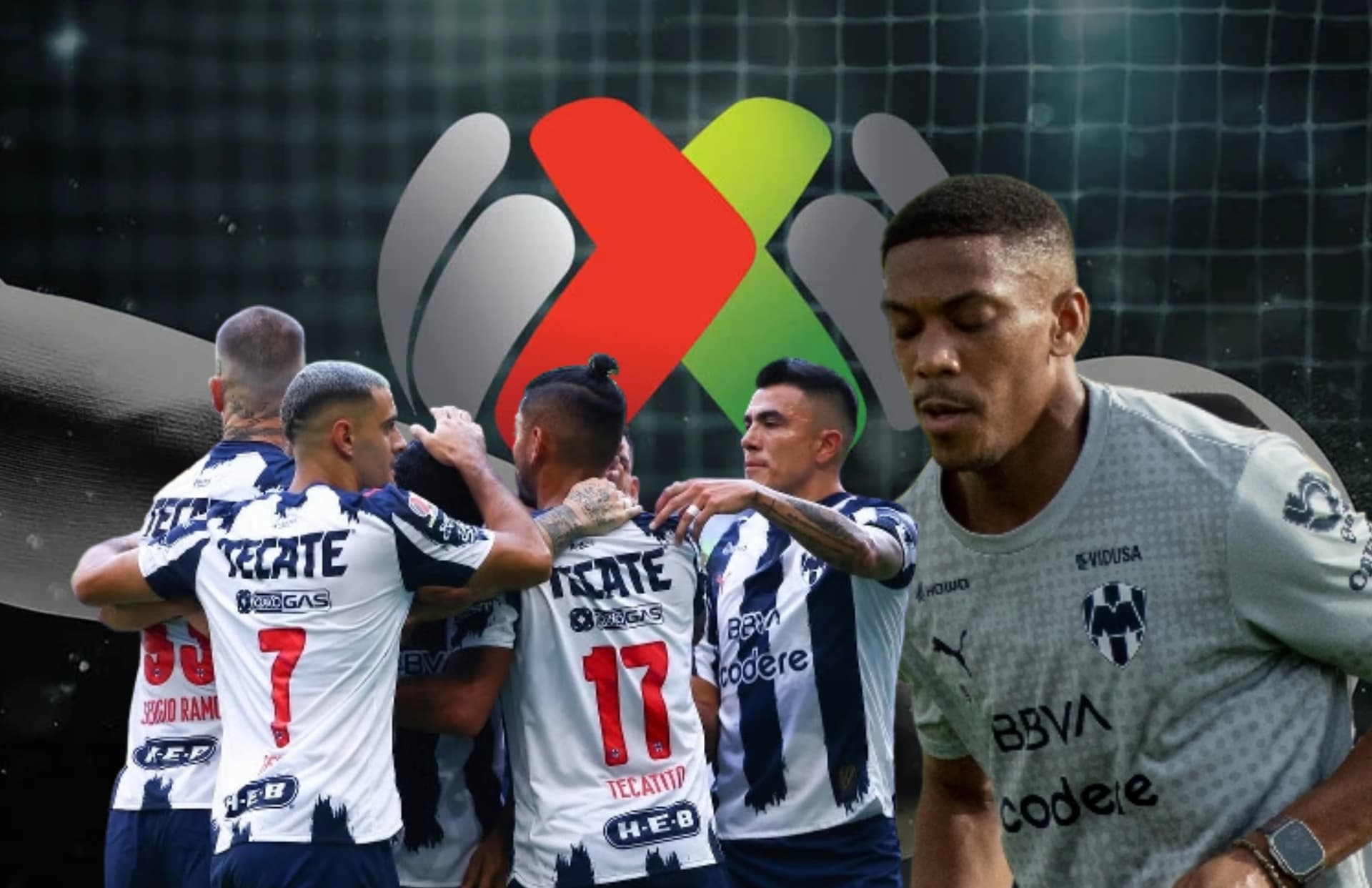Futbolistas de Rayados y Anthony Martial/Foto Netbet México.