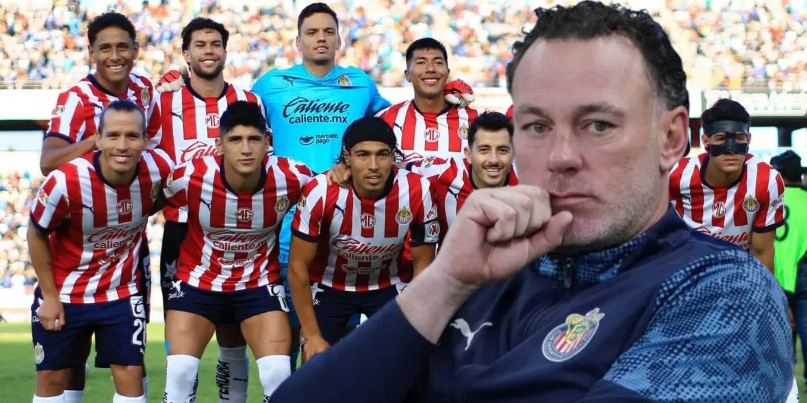 Gabriel Milito junto a futbolistas de Chivas / FOTO BOLAVIP