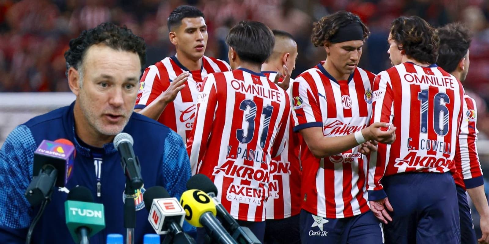 Gabriel Milito junto a jugadores de Chivas / FOTO GETTY IMAGES