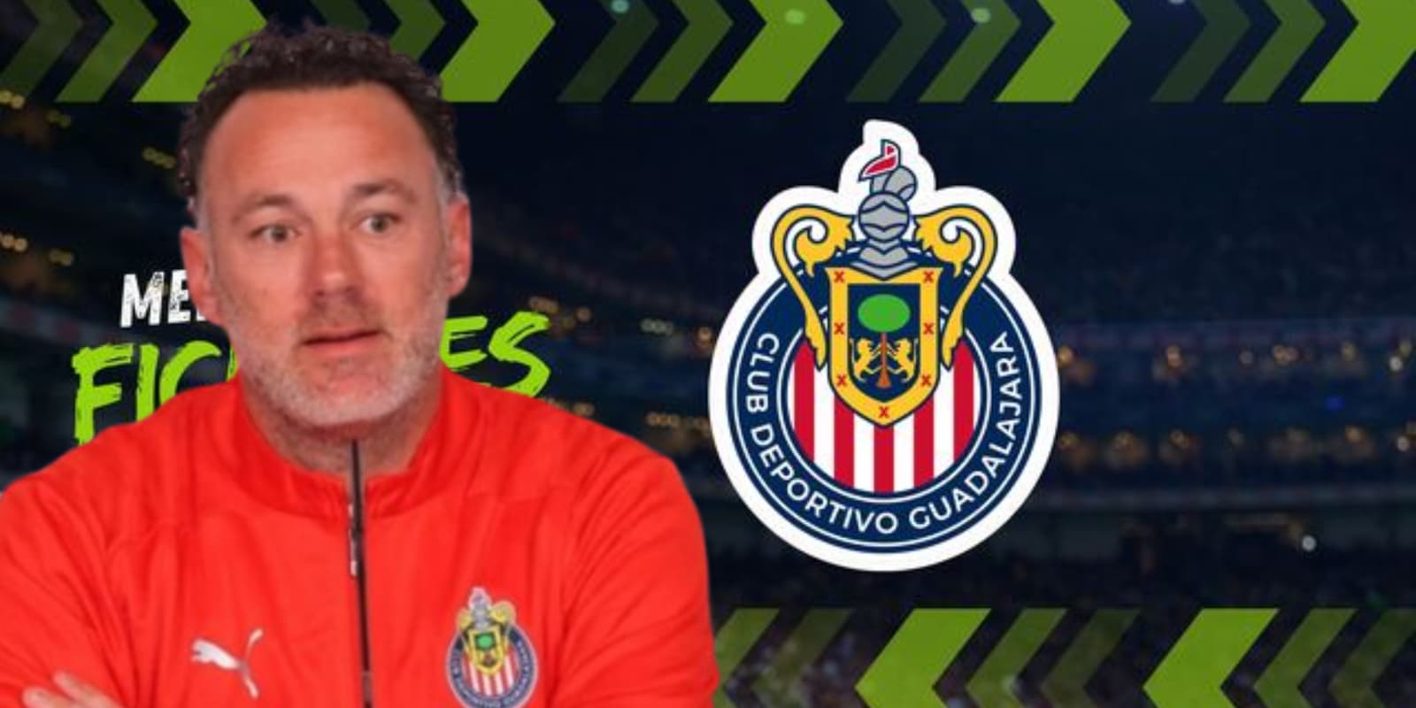 Gabriel Milito junto al escudo de Chivas / FOTOO MSN