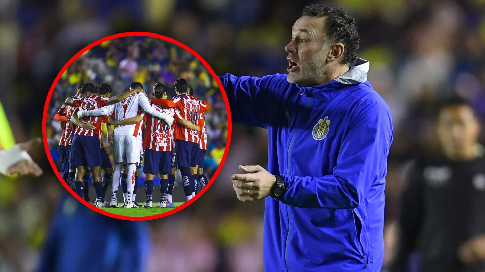 Gabriel Milito y jugadores de Chivas