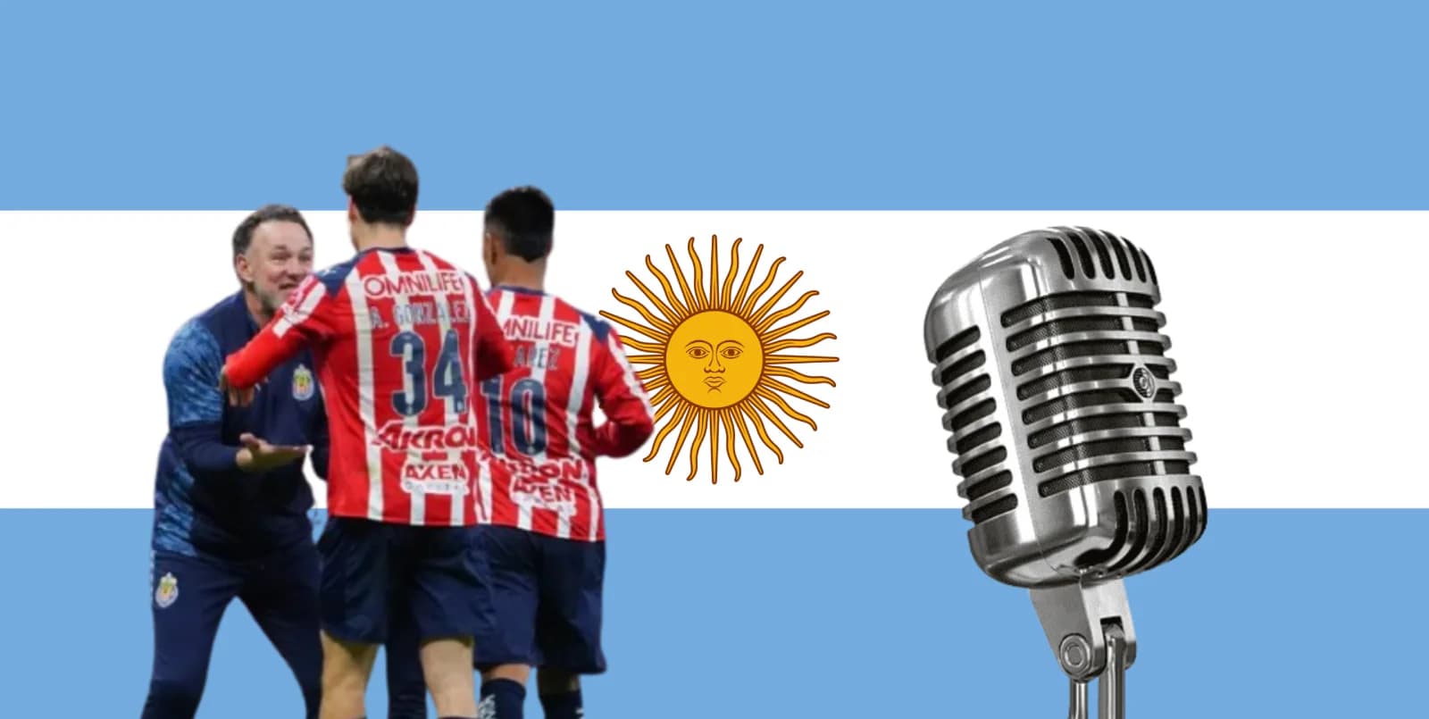 Gabriel Milito y jugadores de Chivas / FOTO TELEDIARIO