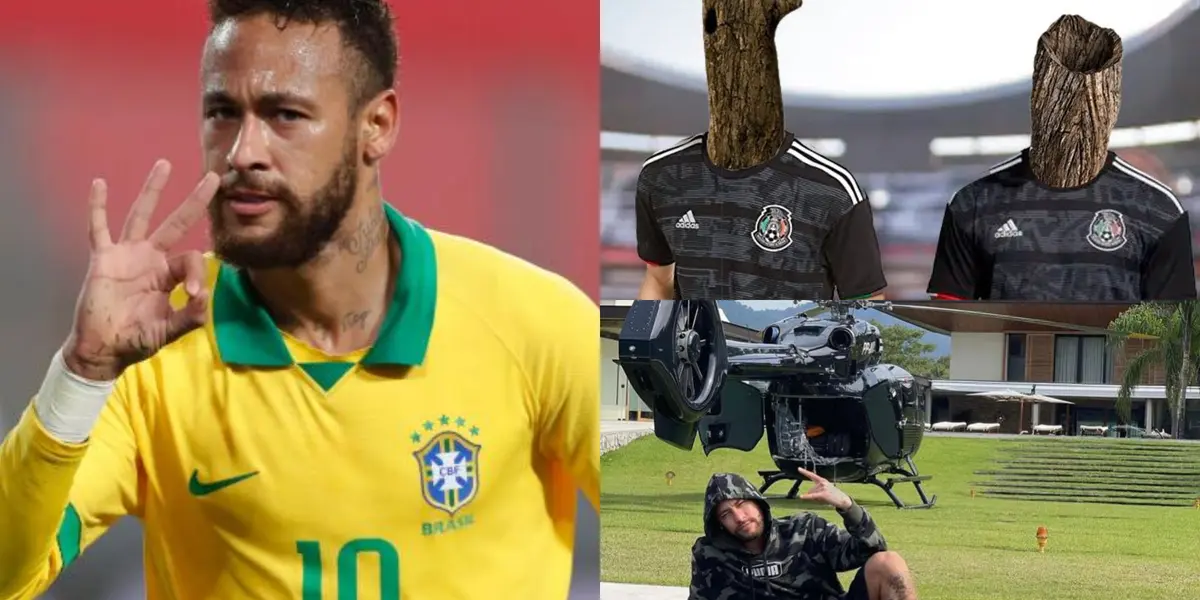 Gana 81 millones de pesos, pero cuando se pone la camiseta del Tri es un trozo de madera. Aún así se da lujos como Neymar. 