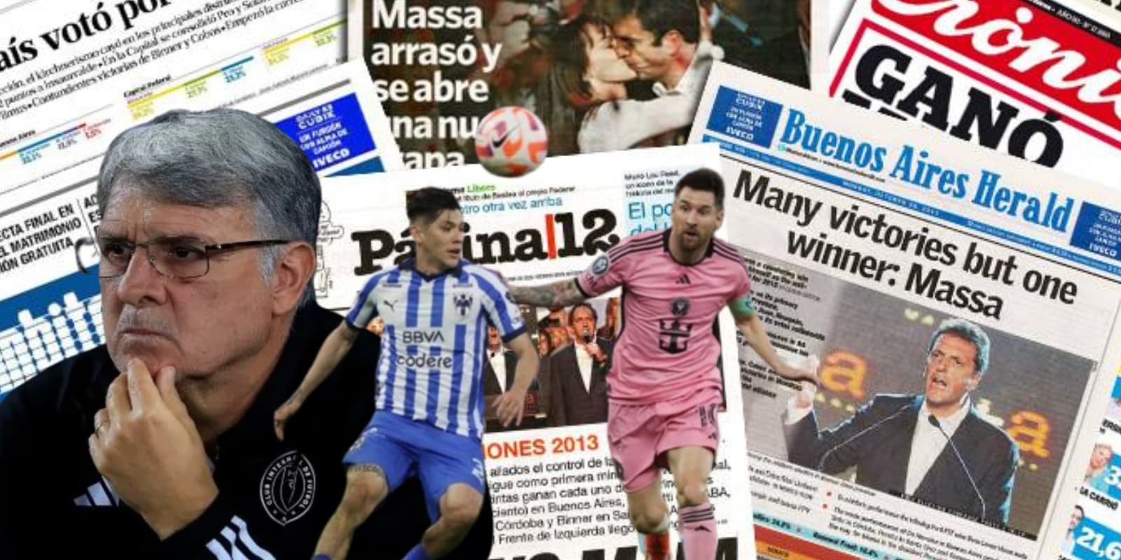 Gerardo Arteaga disputando un balón con Lionel Messi