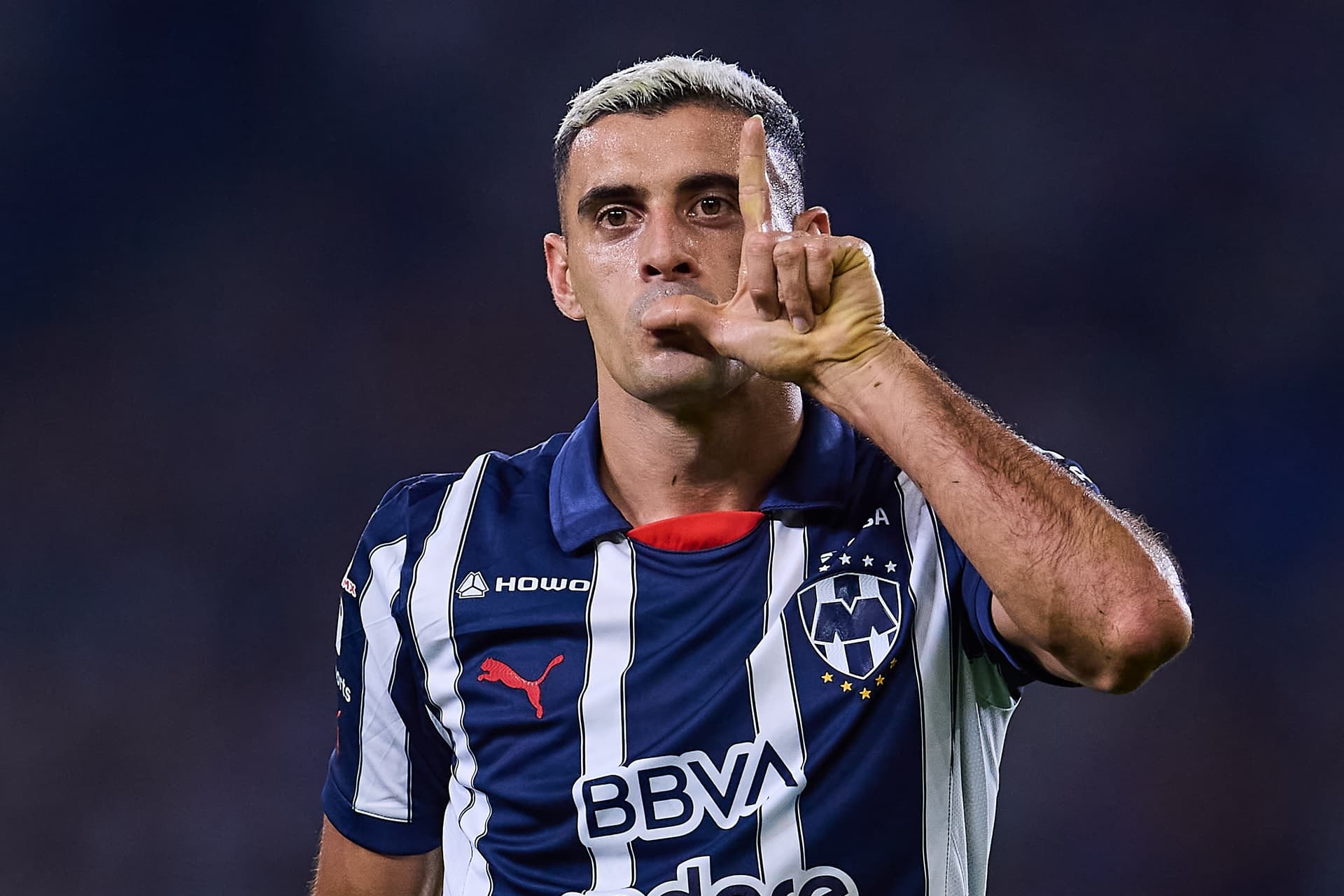 Germán Berterame con la camiseta de Rayados (Foto: Mexsport)