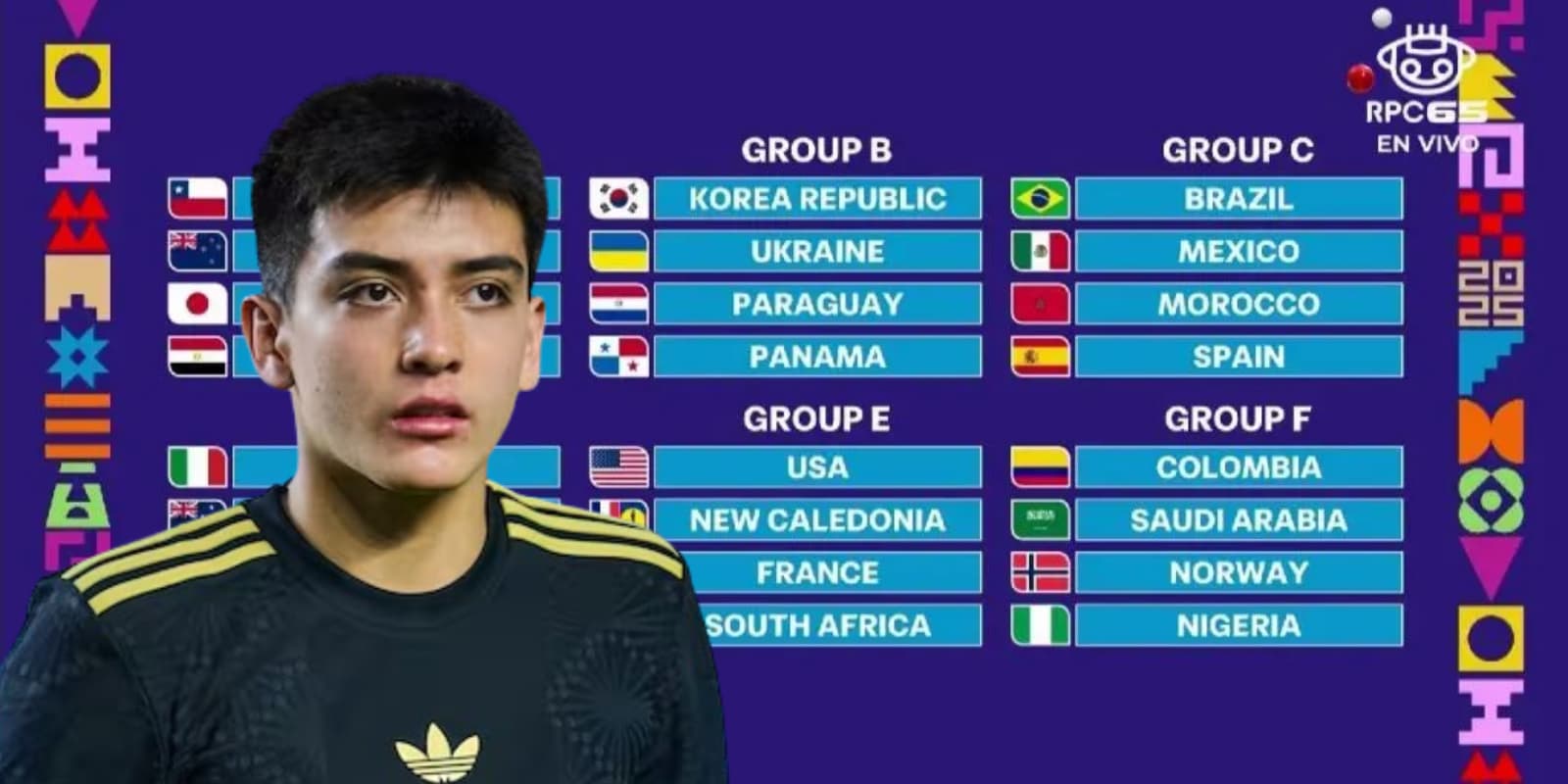 Gilberto Mora junto a los grupos del Mundial Sub 20 de Chile / FOTO SDP NOTICIAS