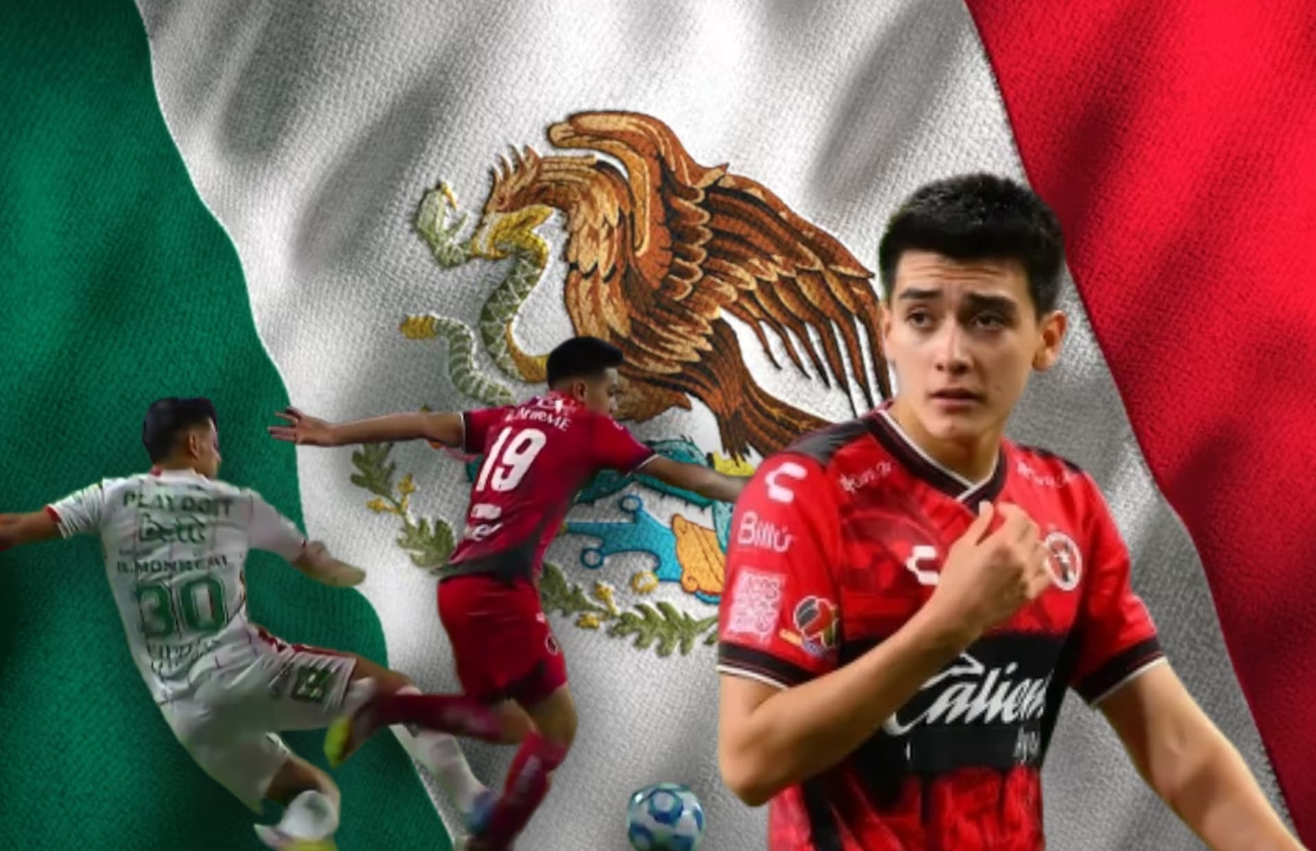 Gilberto Mora y bandera de México/Foto W Deportes.