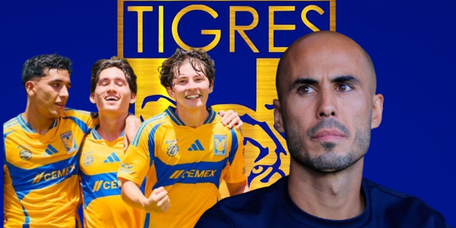 Guido Pizarro junto a futbolistas de Tigres / FOTO JAM MEDIA