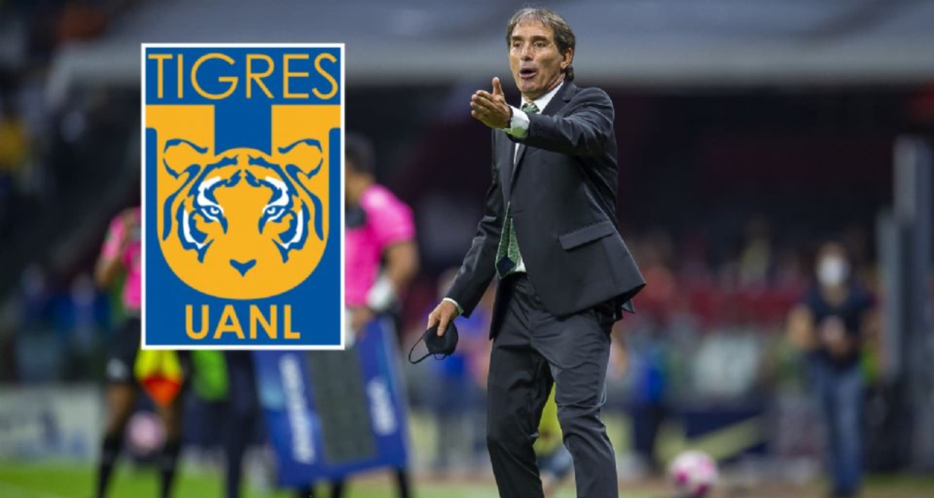 Guillermo Almada dirige a Pachuca en el estadio Azteca (Fuente: Mexsports)