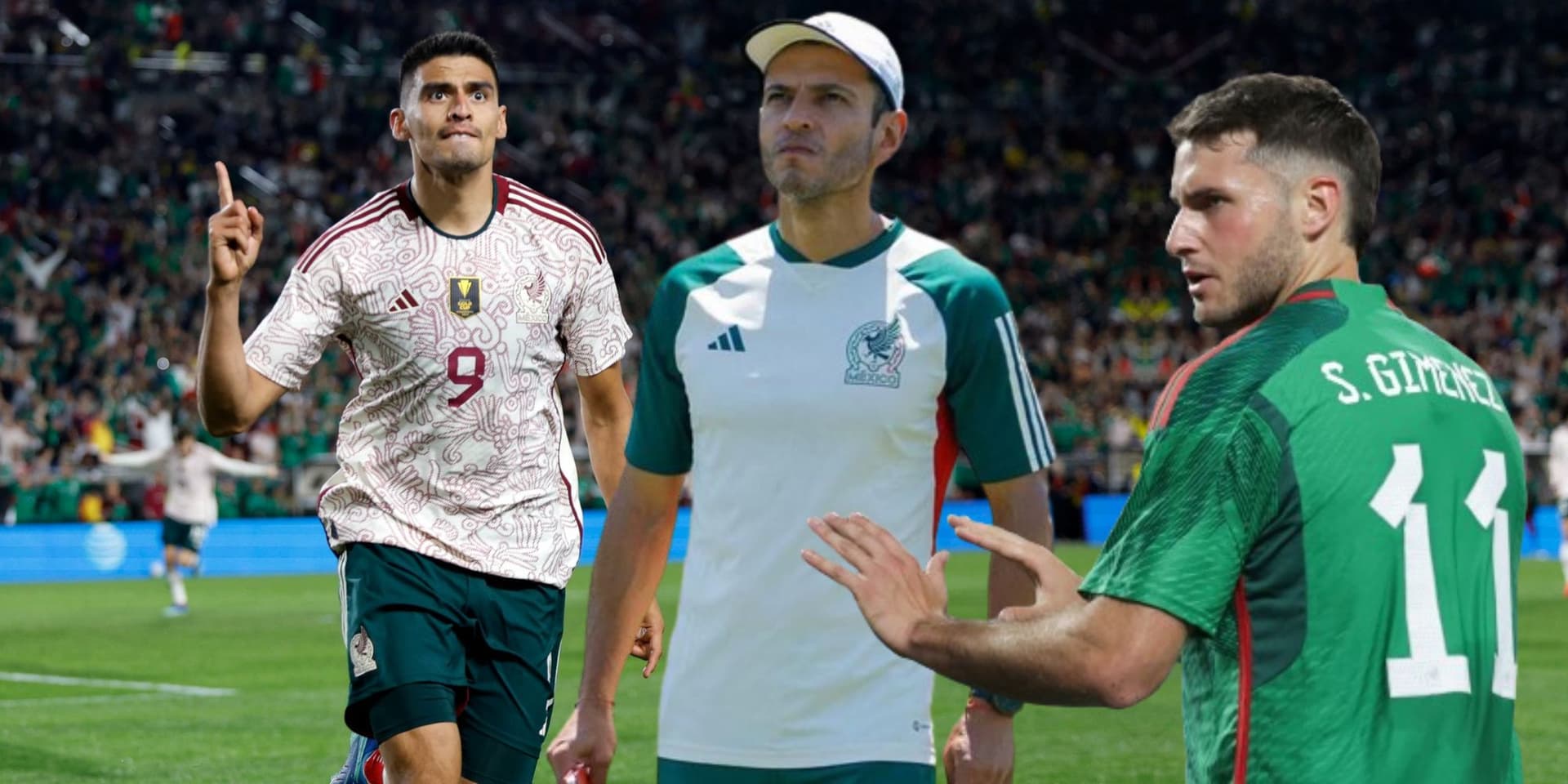 Guillermo Martínez, Jaime Lozano y Santiago Giménez durante su paso por la Selección Mexicana (Fuente: ESPN))