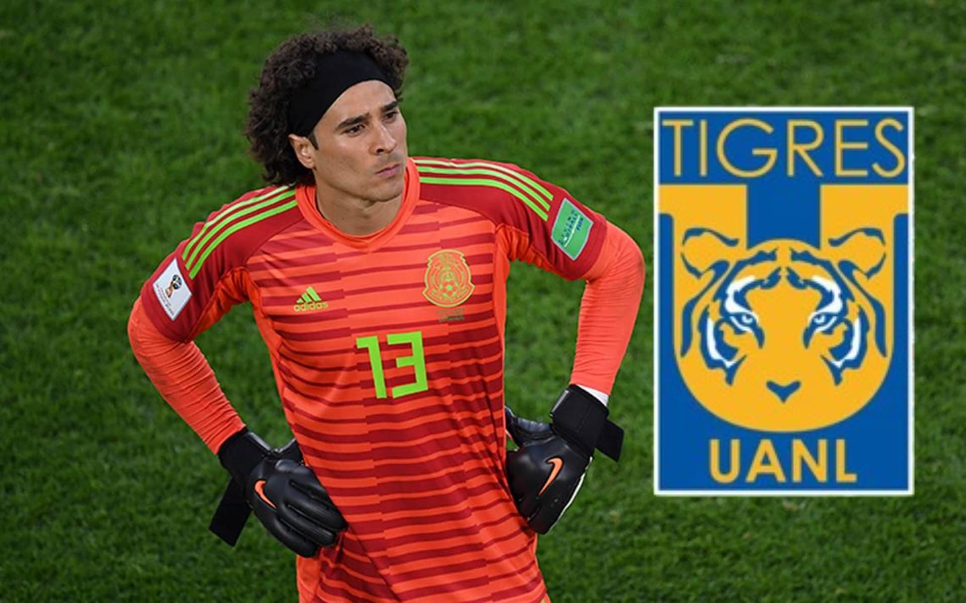 Guillermo Ochoa en Selección Mexicana y escudo de Tigres/ Foto: El Sol de México
