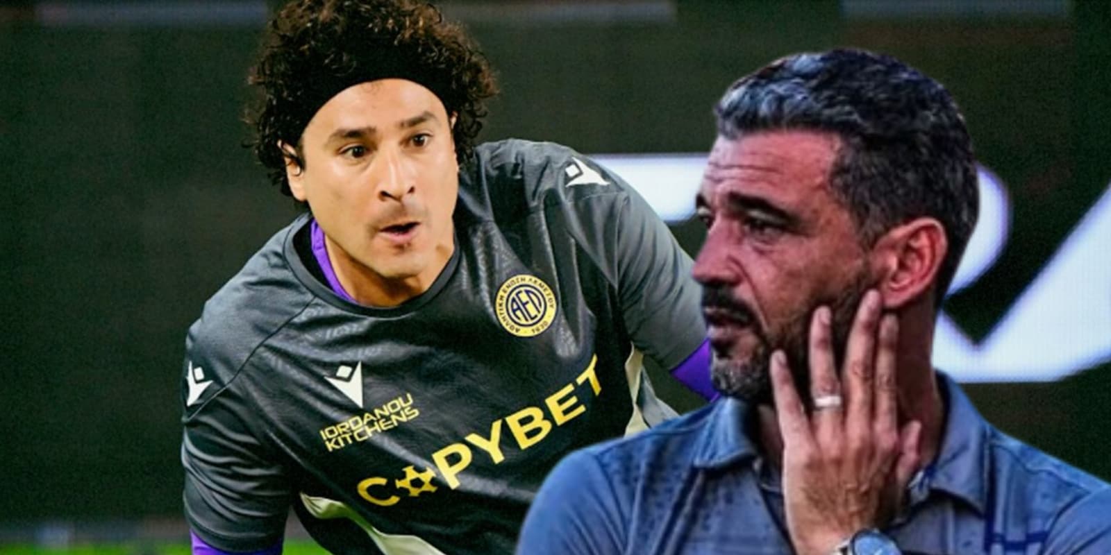 Guillermo Ochoa junto a Hugo Martins / FOTO AEL LIMASSOL