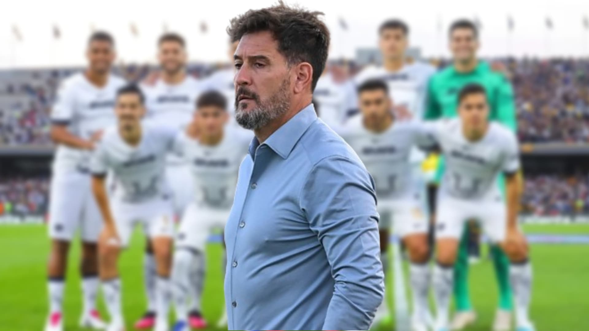 Gustavo Lema dirigiendo a Pumas: Imagen: Marca