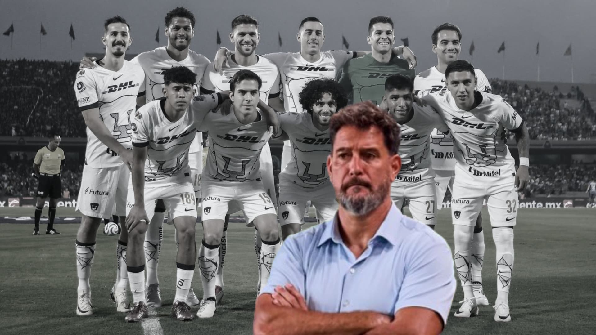 Gustavo Lema dirigiendo a Pumas / Imagen: Pumas MX