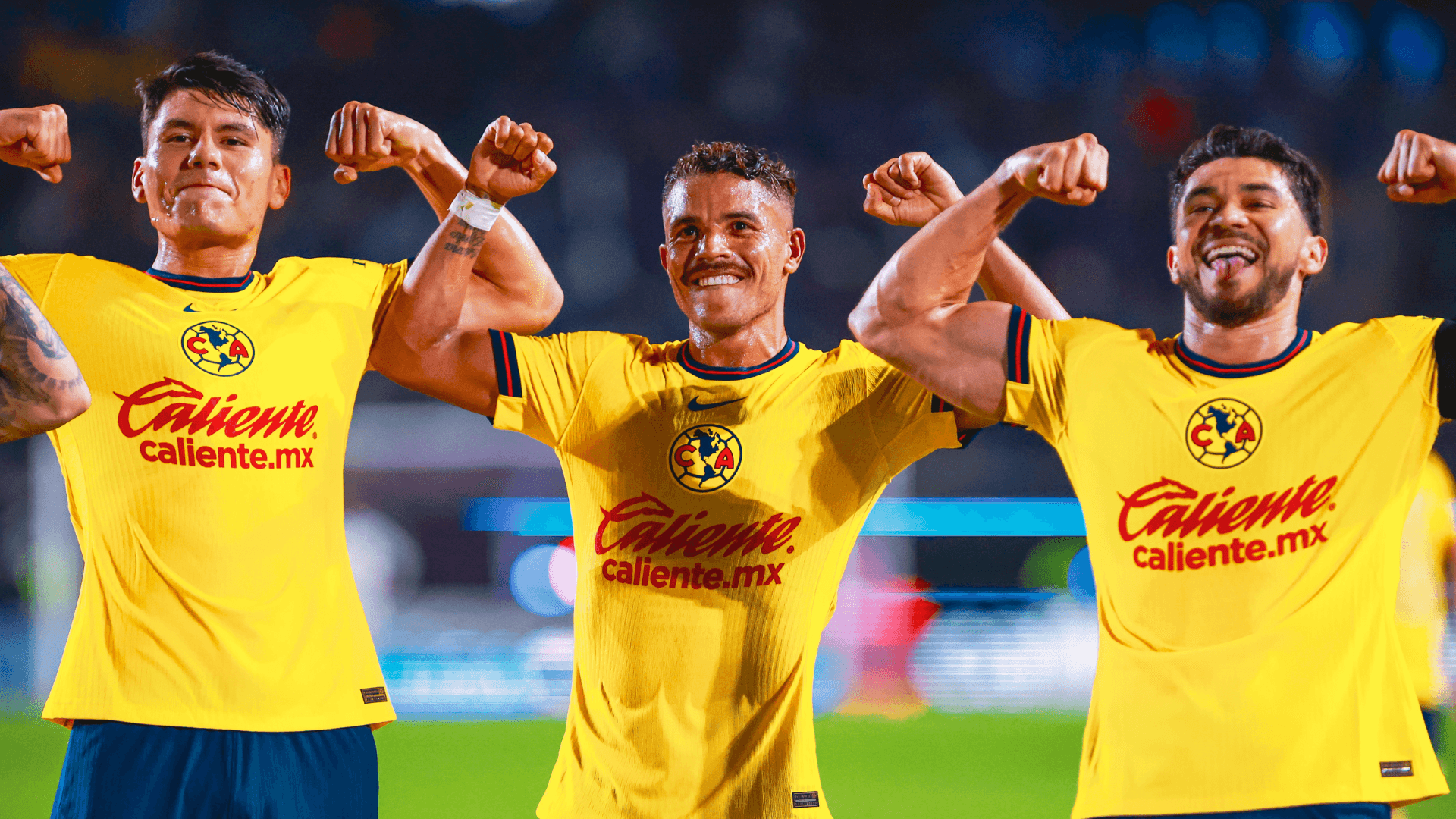 Henry Martín celebrando su doblete contra Mazatlán. | Foto: X oficial de @ClubAmerica