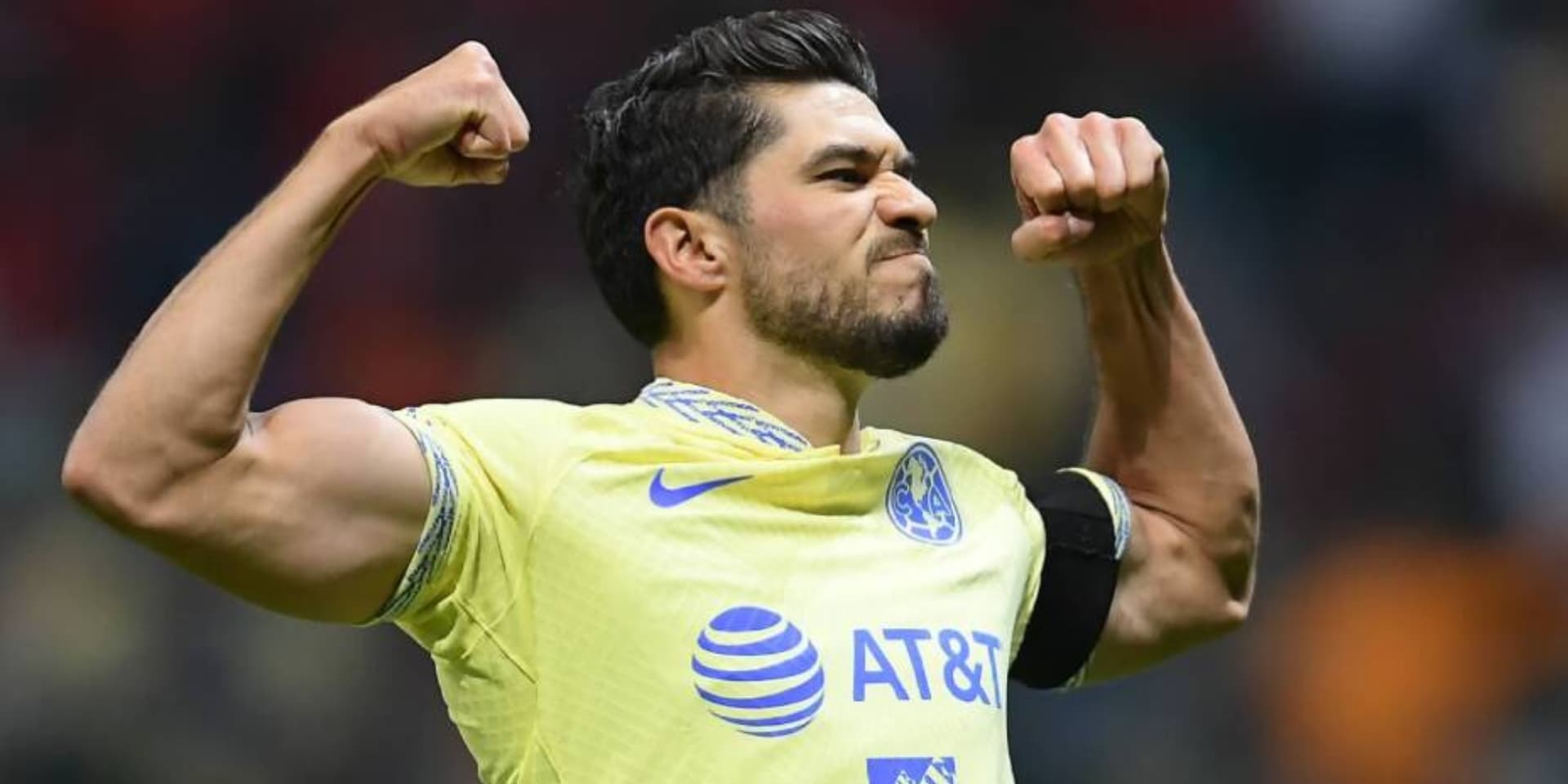 Henry Martín festejando su gol con el América / Foto: TV Azteca