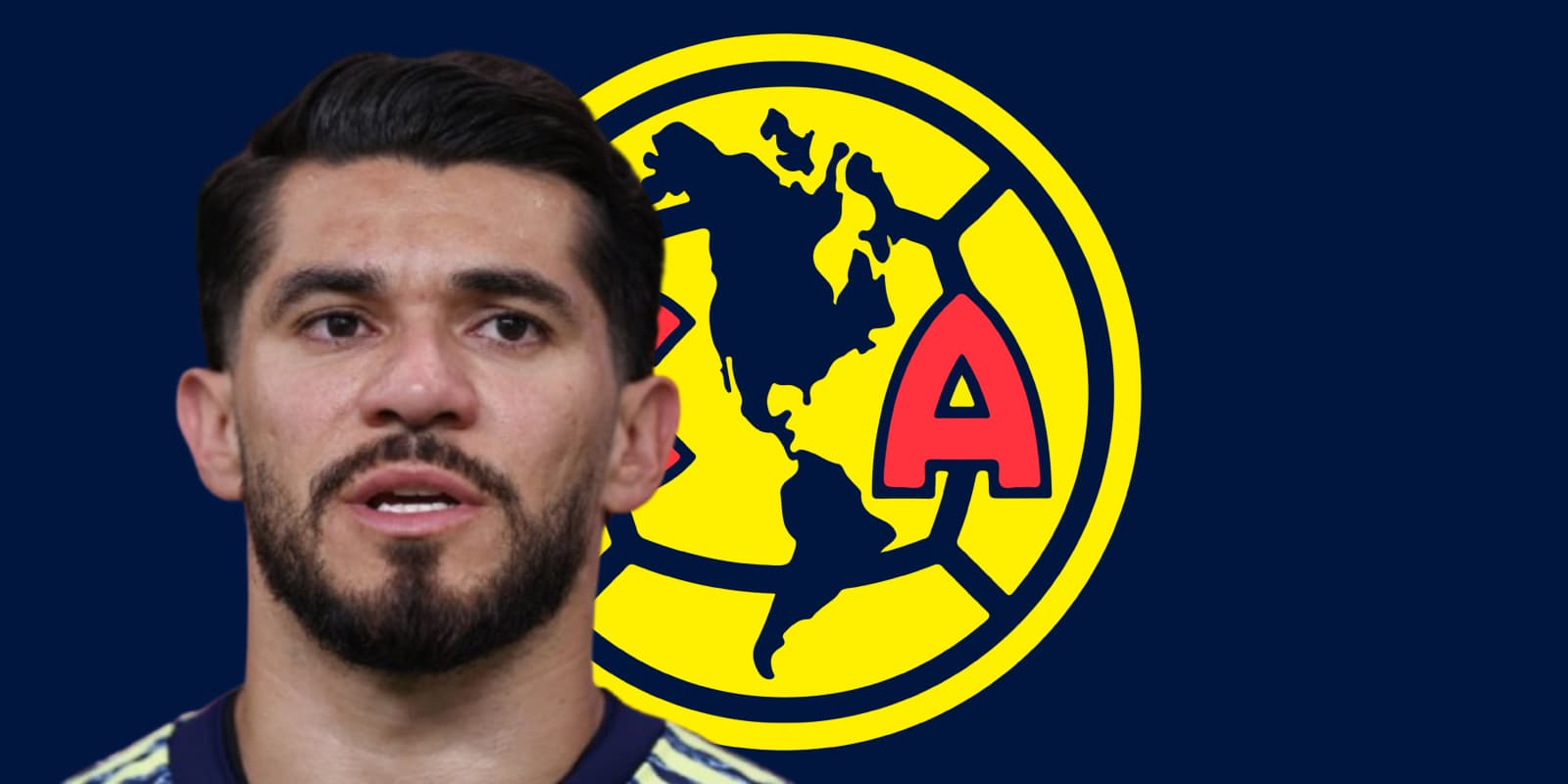 Henry Martín junto al escudo del América / FOTO GETTY IMAGES
