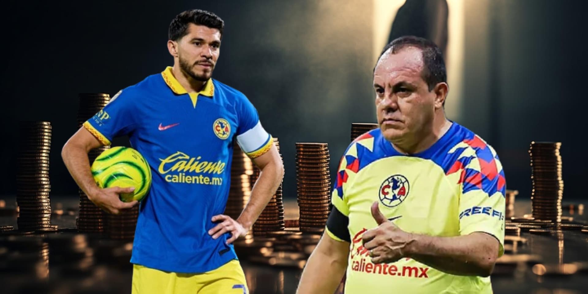 Henry Martín y Cuauhtémoc Blanco con la playera del América / Foto: Mexsport
