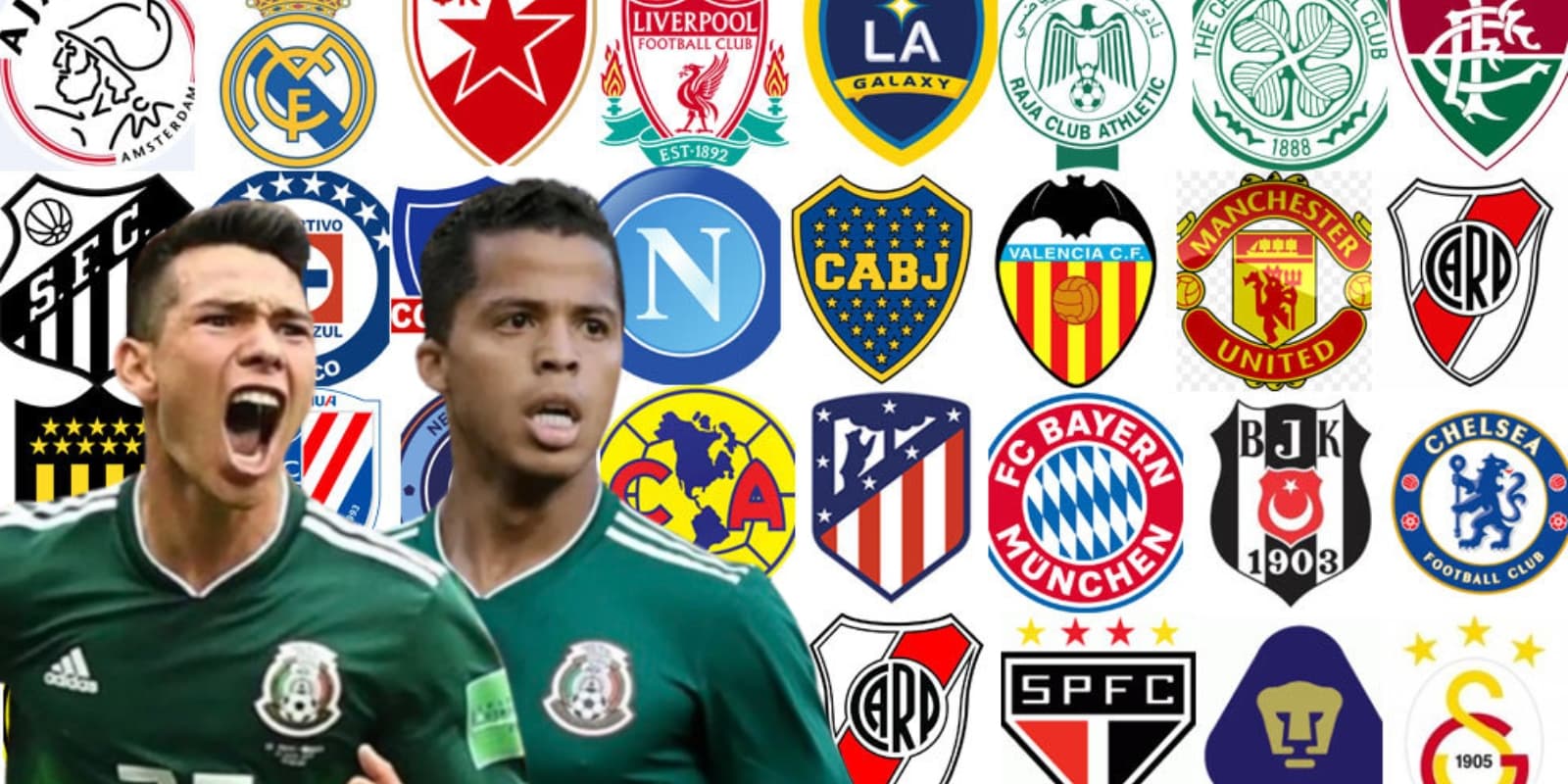 Hirving Lozano junto a Giovani Dos Santos / FOTO X