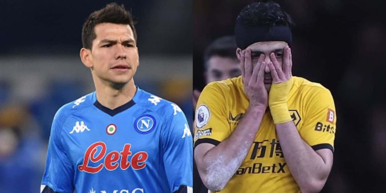 Hirving Lozano recibe un golpe bajo de los golpes donde milita Raúl Jiménez