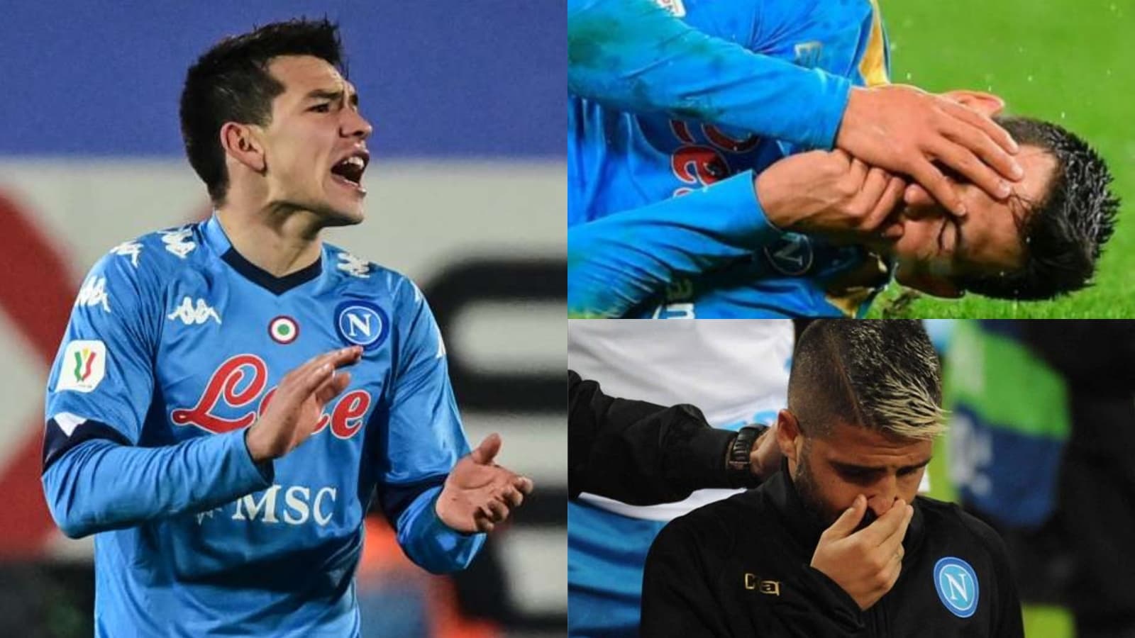 Hirving Lozano sufrió una aparatosa lesión, sin embargo, tras recibir el alta pidió ser titular, mientras Insigne sigue entre algodones