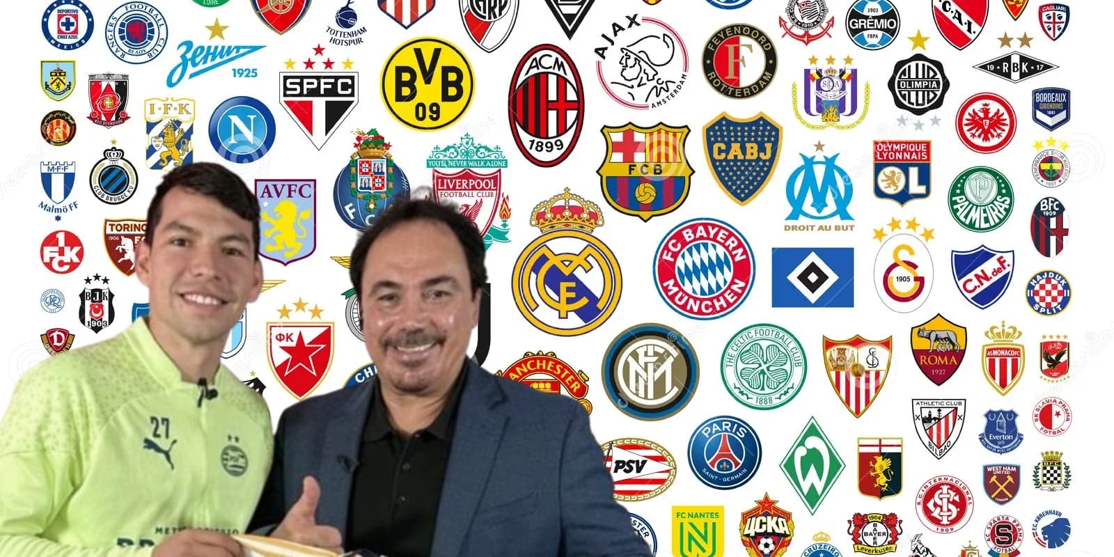 Hirving Lozano y Hugo Sánchez / FOTO MARCA
