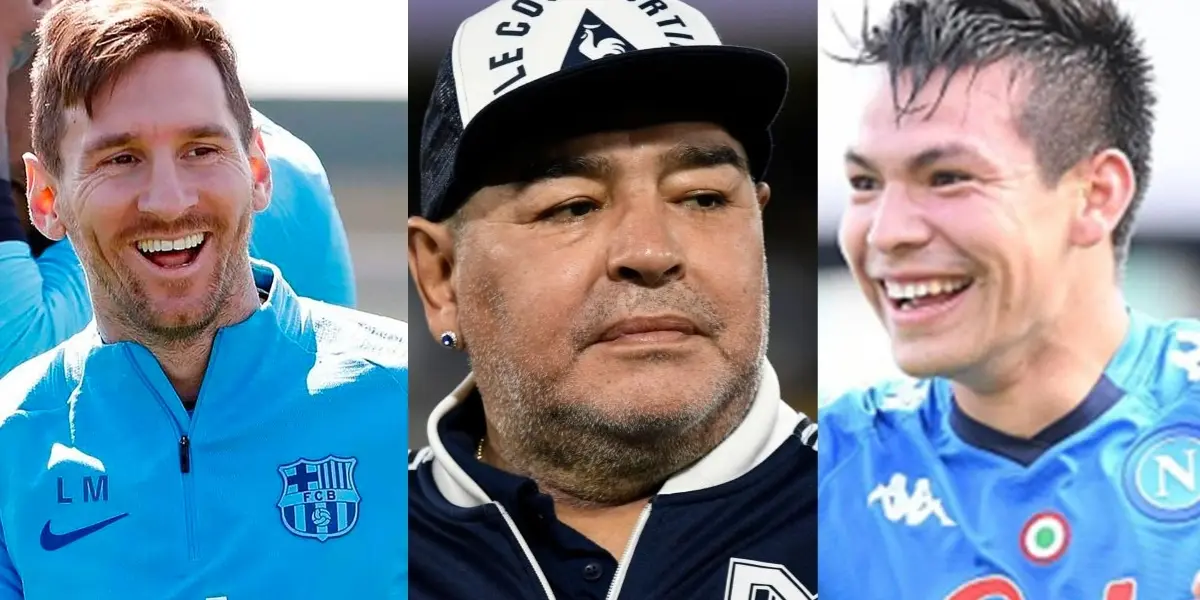 Hirving Lozano y Lionel Messi podrían jugar juntos todo gracias a Diego Armando Maradona.