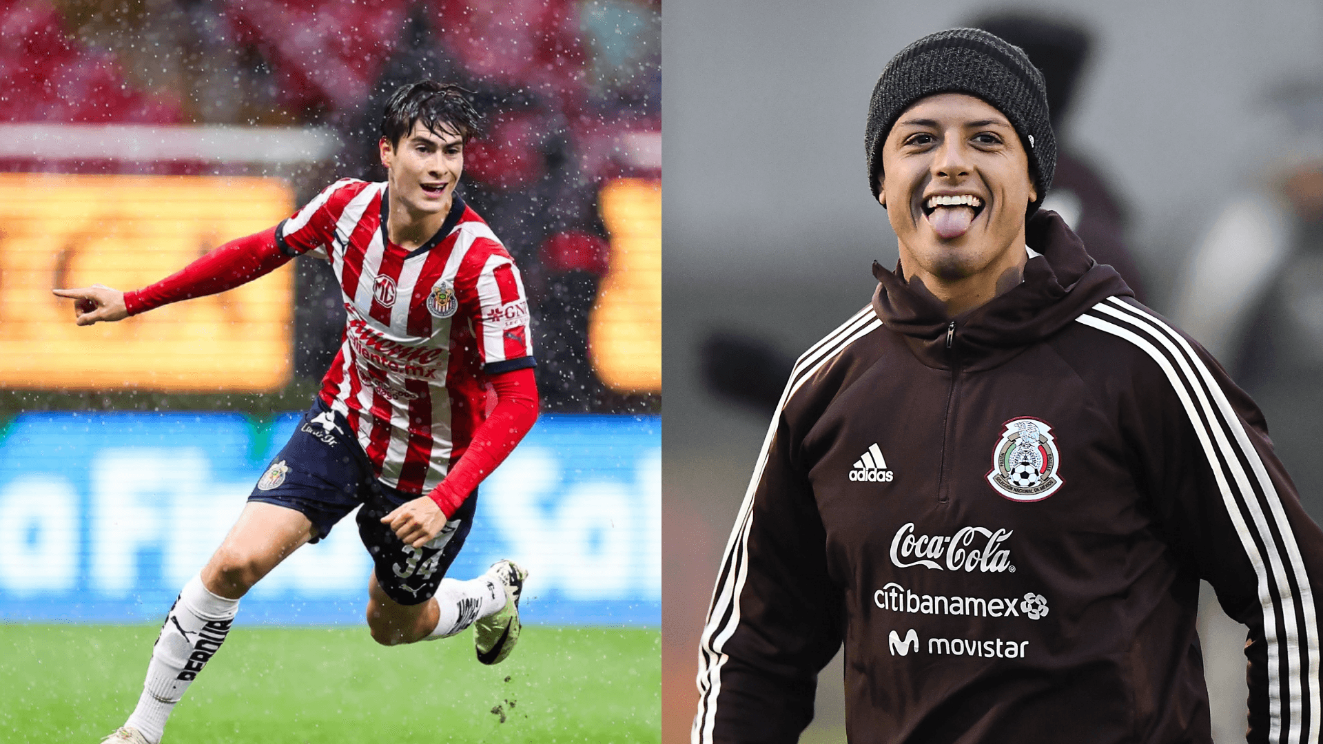 Hormiga y Chicharito. | Fotos: IG oficial de hormiga_glez y X oficial de @miseleccionmx