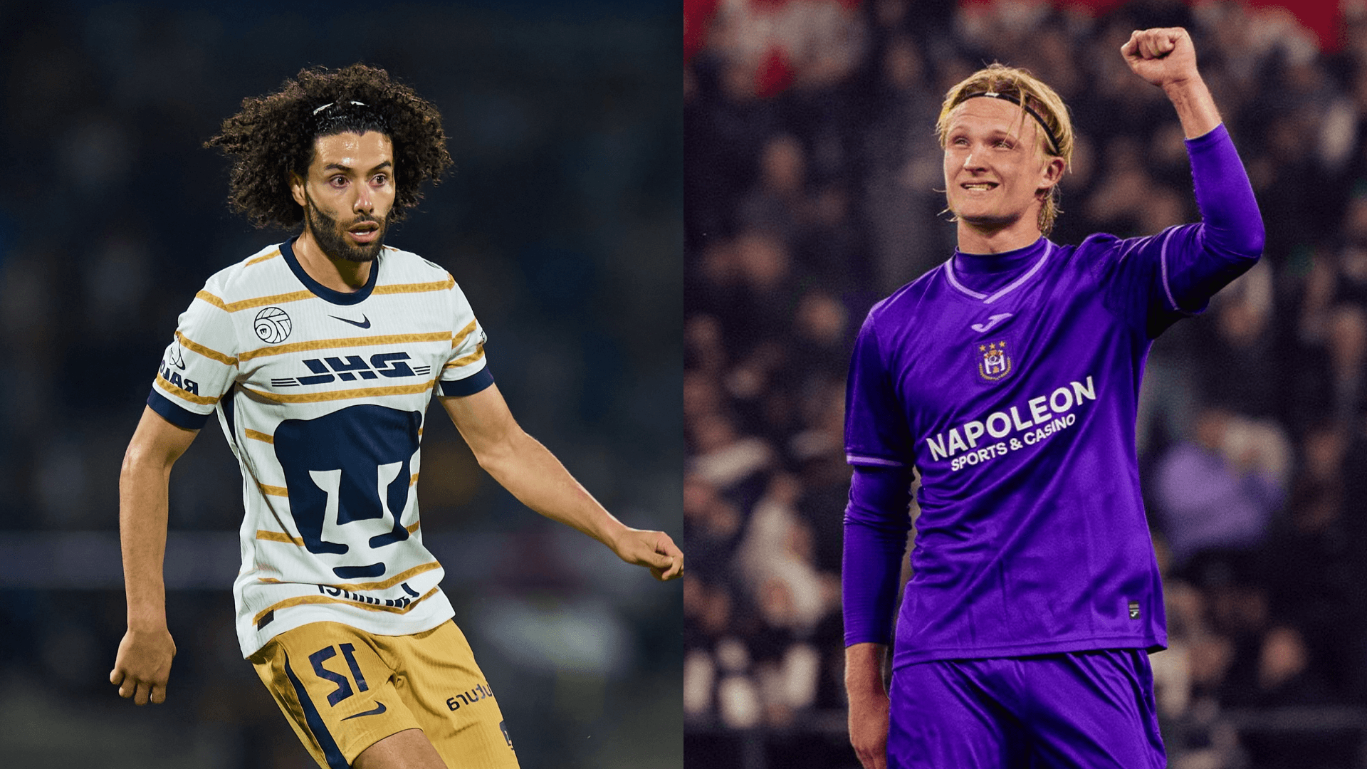 Huerta y Dolberg | Fotos: Mex Sport y @rscanderlecht
