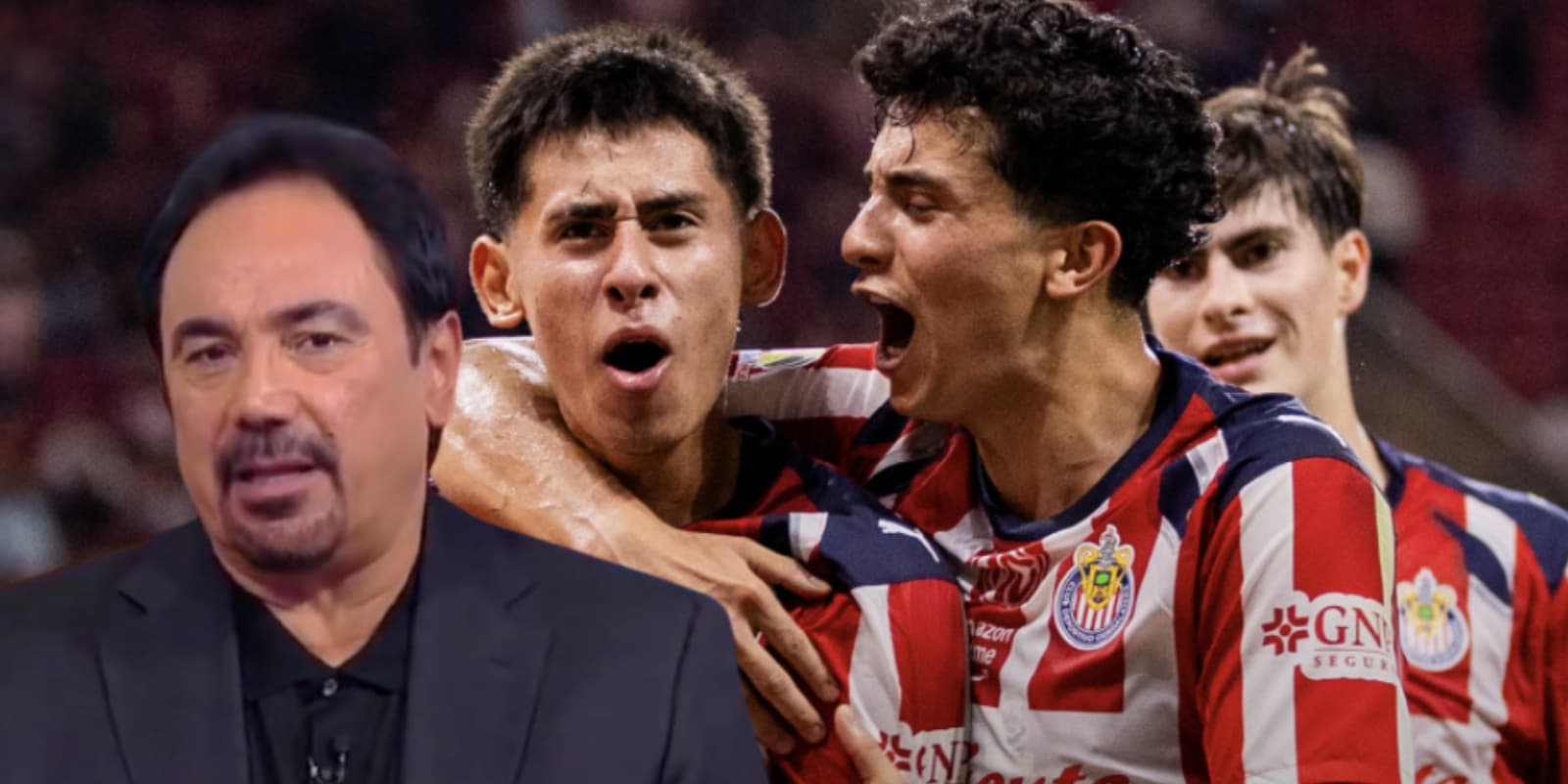 Hugo Sánchez junto a futbolistas de Chivas / FOTO YOUTUBE