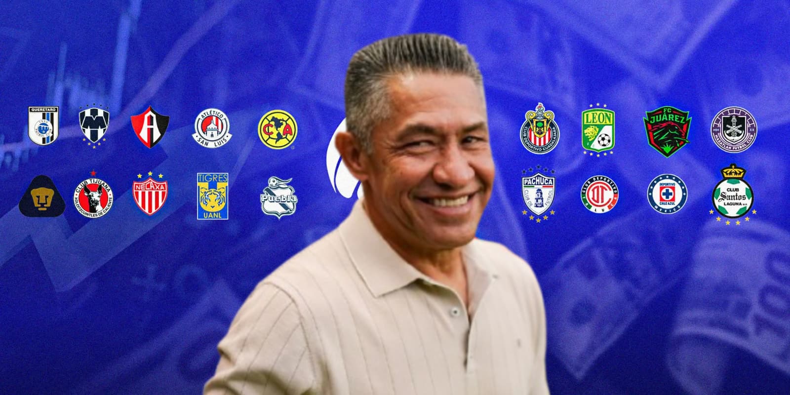 Ignacio Ambriz junto a clubes de la Liga MX / FOTO CLARO SPORTS
