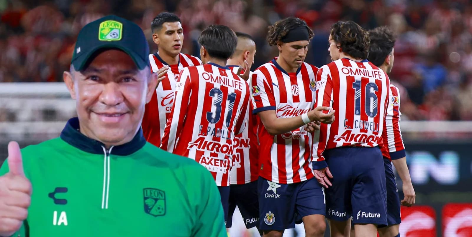 Ignacio Ambriz junto a futbolistas de Chivas / FOTO SOY FÚTBOL