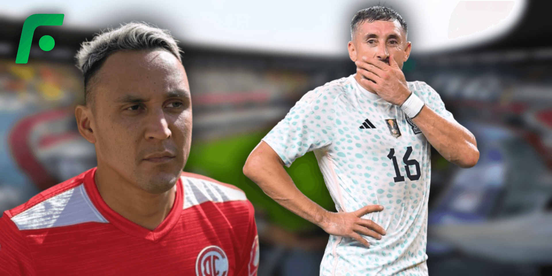 Ilustración de Keylor Navas en Toluca y Héctor Herrera (Fuente: GROK / MEXSPORT)