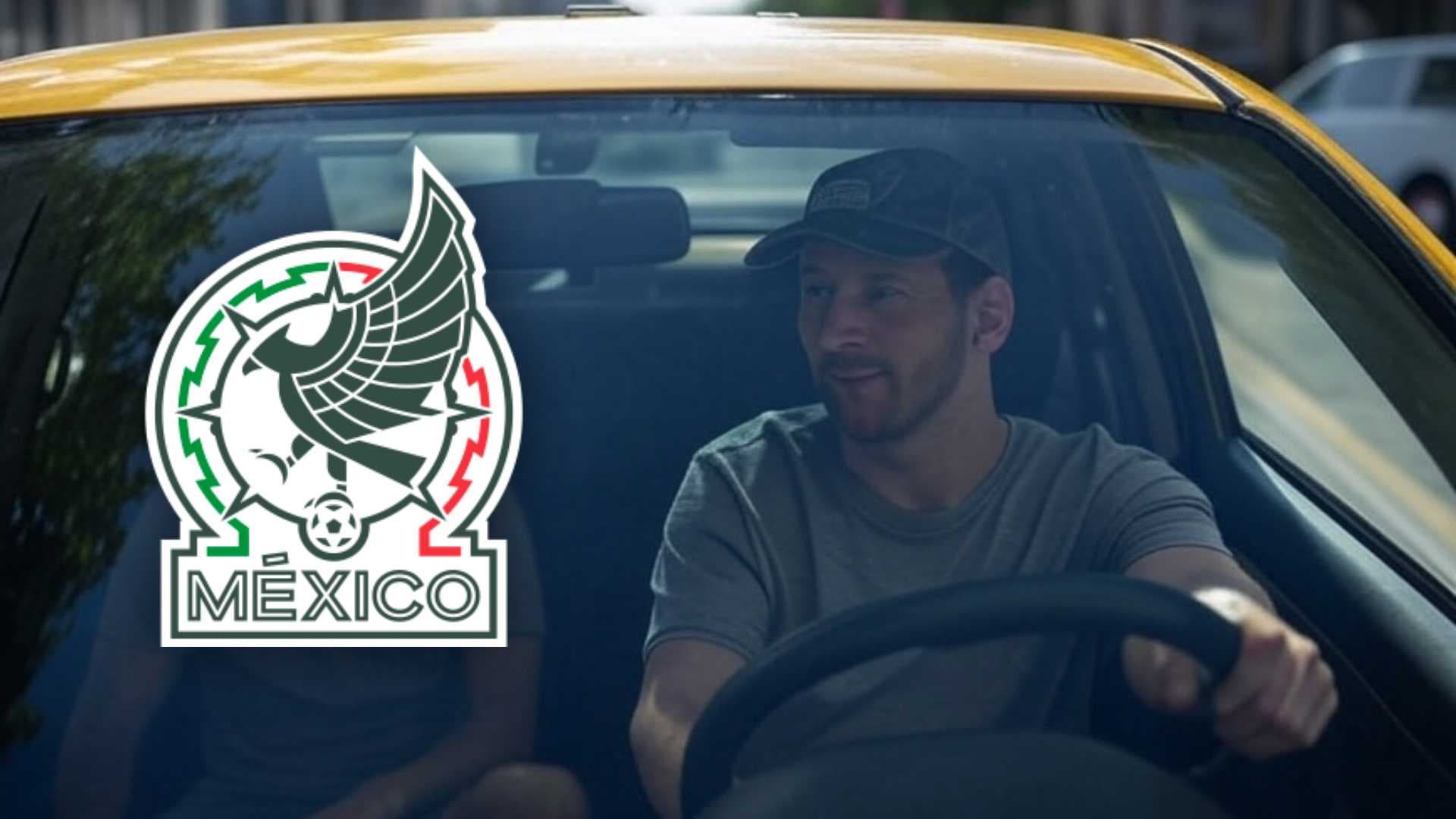 Ilustración de Lionel Messi manejando TAXI (Foto: GROK)