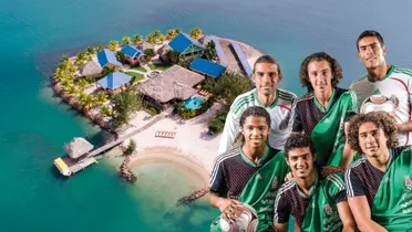 Isla privada y junto a la imagen elementos de la selección mexicana / El Futbolero 