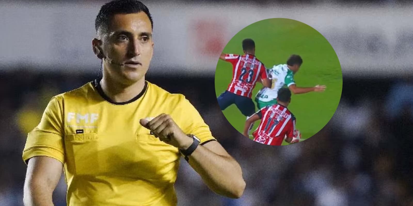 Ismael Rosario Lopez Penuelas en el Santos Laguna vs Chivas / FOTO RÉCORD