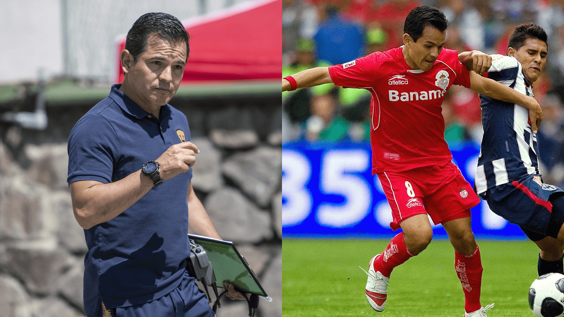 Israel López con los Pumas y Toluca / Foto: Mex Sport