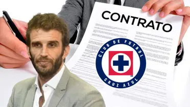 Iván Alonso, firma e contrato, logo Cruz Azul