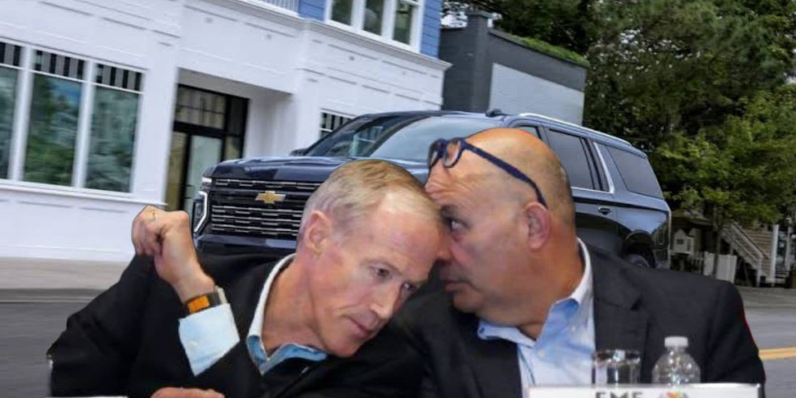 Ivar Sisniega y Juan Carlos Rodríguez, al fondo Chevrolet Suburban (Foto: Mexsport)