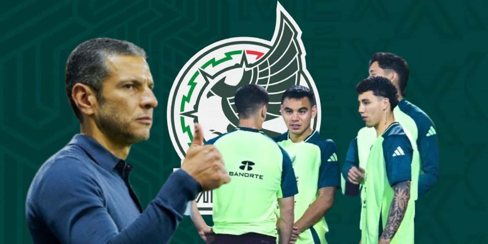 Jaime Lozano junto a futbolistas del Tri / FOTO MEDIOTIEMPO